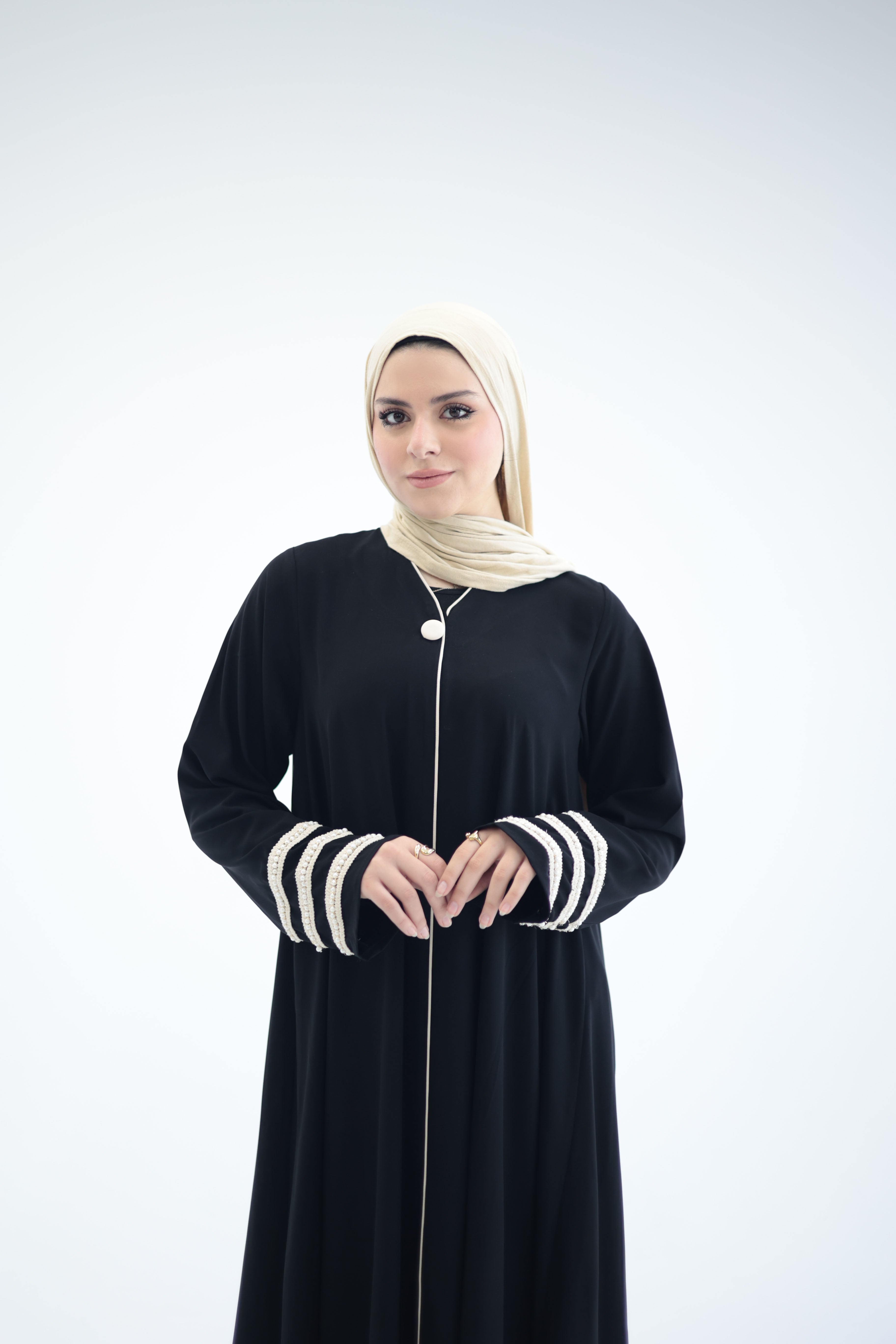 عباية صيفية بشرائط قطن